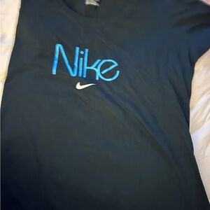 Nike Black Tee with Blue Accent XXL